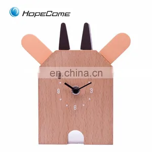 Different Types Of Table Wooden Clocks Animals thumbnail-5