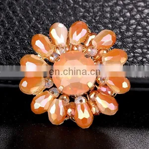 Top Crystal Glass Sparkling Women Brooch Fashion Jewelry 6 Colors Wholesale thumbnail-5