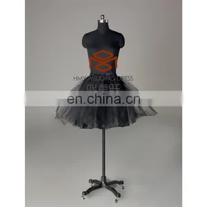 Cheap Sexy Black Short Petticoats Skirt HMY-PPT014 Tutu Skirt Slips Crinoline Petticoats For Girls thumbnail-2