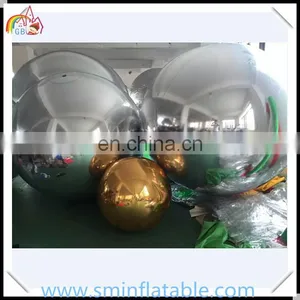Giant Disco Inflatable Mirror Ball, Inflatable Sliver/gold Mirror Decorative, Reflect Sphere Balloon for Stage thumbnail-1