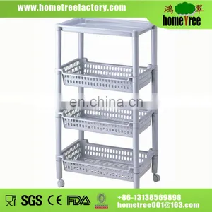 2015 New Rectangle 4 Layer Kitchen Rack With Wheel thumbnail-1