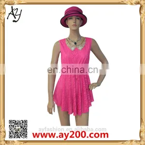 The Casual Sleeveless Style Design Women Shirt Dresses thumbnail-3