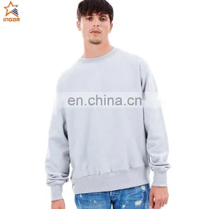 Raglan Sleeve Pullover Fashion Plain 100 Polyester Slim Fit Wholesale Crewneck Sweatshirt Men thumbnail-1