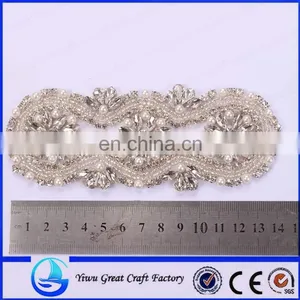 High-end Elegant Diamond Sutra Transparent Acrylic With Handmade Beaded Belt Crystal Lace Wedding Dresses thumbnail-1