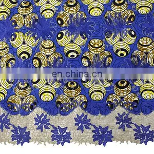 2016 African Style Beautiful Design High Quality Wax Mix Guipure With Speical Wax for Makring Clothe thumbnail-2