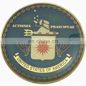 3D Custom Enamel Copper Eagle Challenge Coin thumbnail-1