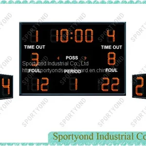 Wireless Remote Control Basketball Scoreboard and 24/14 Shot Clock thumbnail-1