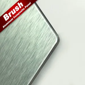 ALUCOONE Silver Brushed Aluminum Composite Panel Exterior Use Wall Cladding thumbnail-1