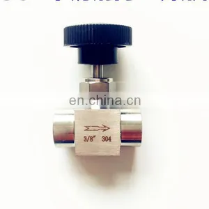 304 Stainless Steel Straight Through Female Thread Needle Valve thumbnail-3