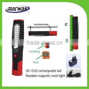 Magnetic 30+7LED Rechargeable Led Torch Led Work Lamp thumbnail-1