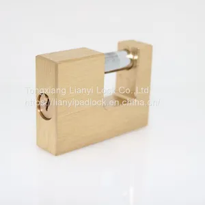 Good Quality Safety Cheap Solid Brass Anti-cut Anti-rust Anti-theft 50-90mm Rectangular Brass Padlock thumbnail-2