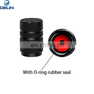 Schrader Valve Universal Colorful Car Auto Aluminum Alloy Anodize Knurled Wheel Tire Valve Caps Dust Covers thumbnail-3