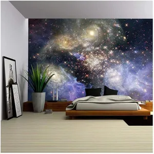 Custom Waterproof 3D Photo Wallpaper Universe Galaxy Planet Wall Painting Living Room Sofa TV Background Murals thumbnail-3