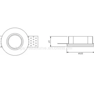 Round Recessed Gypsum GU10 LED Down Lights thumbnail-2