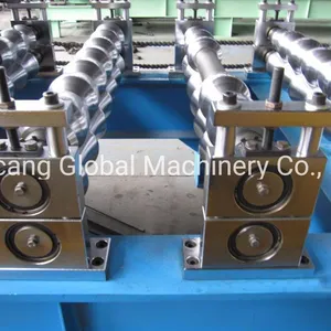 Stainless Steel Galvanized Color Steel Corrugated Panel Omega Hat Purlin Roll Forming Machine thumbnail-3