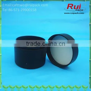 50g Matte Black Single Layer Cream Container, 50ml Round Frosted Black One Layer Cream Jar thumbnail-1