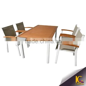 All Weather Cheap Garden Furniture Outdoor Table and Chair WPC Dining Set thumbnail-1