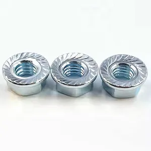 Hex Flange Nuts With Yellow Zinc Plated DIN 6923 thumbnail-3