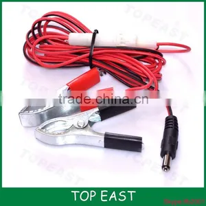 RED Black Booster Clamps Jump Lead Cable Battery Clip Charging Covered With Fuse Protect thumbnail-2