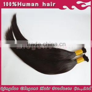 Uprocessed 100% Human Hair Wholesale Natural Color Raw Indian Temple Bulk Hair thumbnail-4
