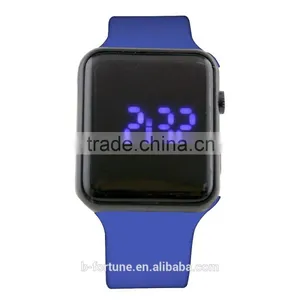 LP1427 Blue Color Changeable Silicone Strap Digital Movement Men LED Watch thumbnail-2