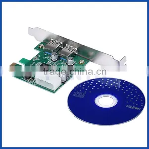 2 Ports 5Gbps USB3.0 Adapter PCI-E 3.0 USB Expansion Card With Low Profile Bracket thumbnail-3