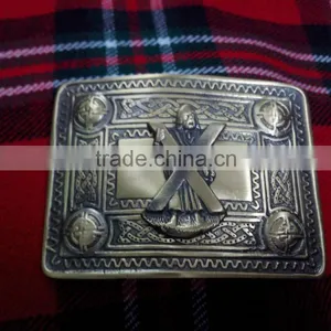 Scottish Celtic Design Kilt Belt Buckle In Antique Fine Made Of Brass Material thumbnail-2