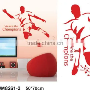 We Are the Champions Three Color Chose Football Wall Stickers thumbnail-1
