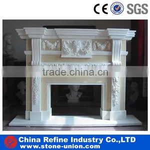 Cheap White Marble Fireplace Insert thumbnail-5