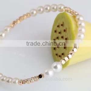 New Women Pearl Bangles Rose Gold Plated Charm Bracelets Fashion Jewelry thumbnail-2