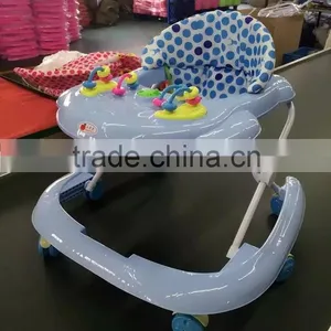 Safe and Soft Extile Seat for Baby Walker/Wholesale Plastic New Model Musical Baby Walker With Top Quality thumbnail-3