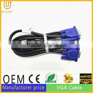 HDTV Monitor Use RoHS CE FCC Certified 10M 30FT VGA3+5 Vga to Vga Cable With Filter, Male to Male thumbnail-1
