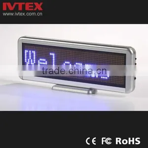 Digital Red Rechargeable Battery Backup Mini LED Display / LED Name Badge / Mini Name Badge thumbnail-3