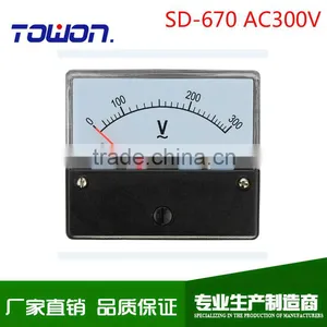 SD-670 AC300V Analog Panel Meter AC Voltmeter thumbnail-1