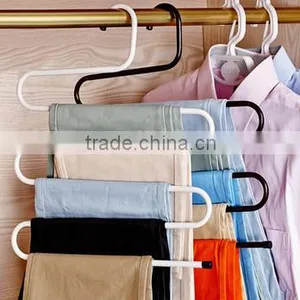 S-type Metal Pants Hangers,Closet Storage for Jeans Trousers Space Saver Storage Rack Quality Choice thumbnail-1