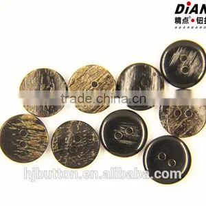 New Horn Skin Button With Skin New Arrival Black Horn Buttons Manufacturer Guangzhou Button Factory thumbnail-2