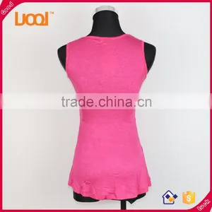 2016 Sexy Ladies Flowers Red Tank Tops thumbnail-3