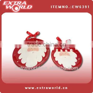 Christmas Ceramic Plate With Santa Painting thumbnail-1