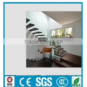 Frameless Glass Solid Wooden Floating Stairs Manufacture--YUDI thumbnail-4
