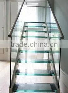 Indoor Glass Precast Staircase , Steel Straight Stairs ---YUDI thumbnail-5