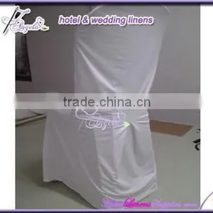 White Fitted Spandex Bistro Chair Covers Without Holding Bags for Bistro Chairs thumbnail-2
