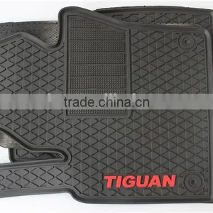 Car Floor Mats for All Weather Rubber 5pc Set Tactical Fit Black for VW TIGUAN thumbnail-2