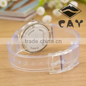 Stock! Newest Deisgn Hot Sale Younth High Quality Fashion Simple Star Transparent Plastic Kid Wrist Watch thumbnail-2