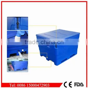 Imported LLDPE Material Insulated Ice Chiller, PE Fish Box, Live Fish Transport Totes thumbnail-3