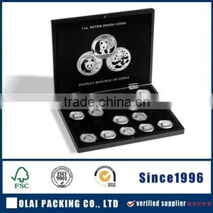 2015 Elegant Fancy Wooden Silver Medal Display Box for Gift thumbnail-1