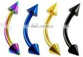 Black Titanium Eyebrow Ring thumbnail-1