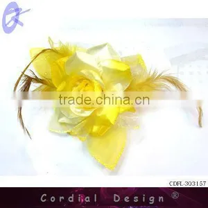 2013 Wedding Handmade Feather Flower Brooch thumbnail-1