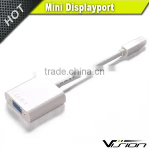 Gold Palted Mini Display Port to VGA Convert Dongle in White thumbnail-1