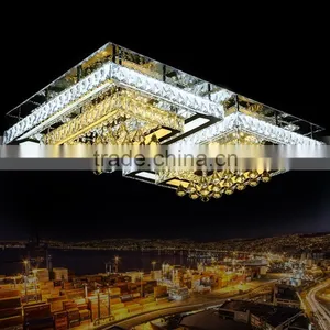 Modern Crystal Ceiling Lights K9 Crystal Steel Body Square Modern Crystal Chandelier thumbnail-2