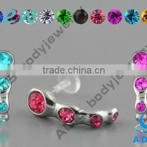 Crystal Cartilage Ear Studs Jewelry, Ear Studs Piercing thumbnail-1